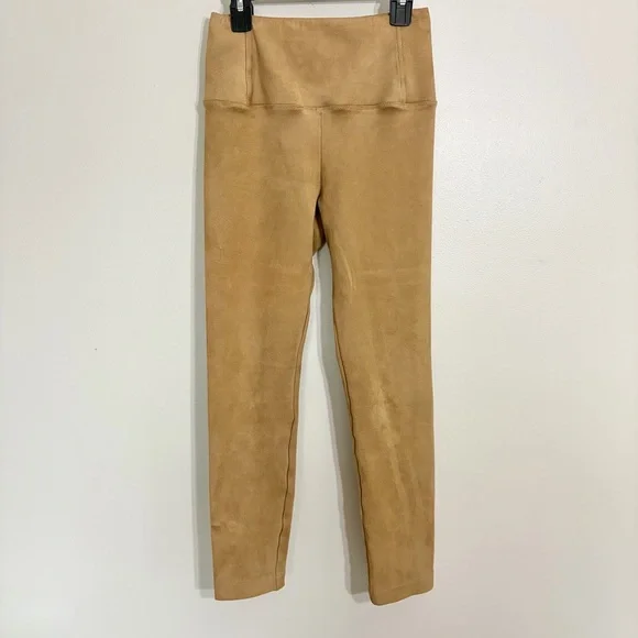 Wilfred Free Daria Tan Vegan Faux-Suede Legging Pants Aritzia Neutral Caramel S - Picture 3 of 10